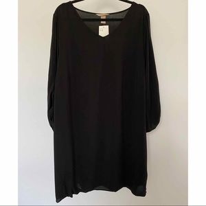 Black tie sleeve tunic
